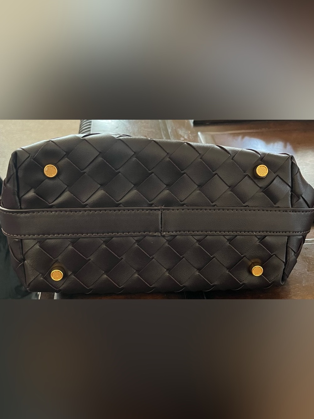 NWOT Woven Leather Shoulder Bag - Brown - Picture 2 of 4
